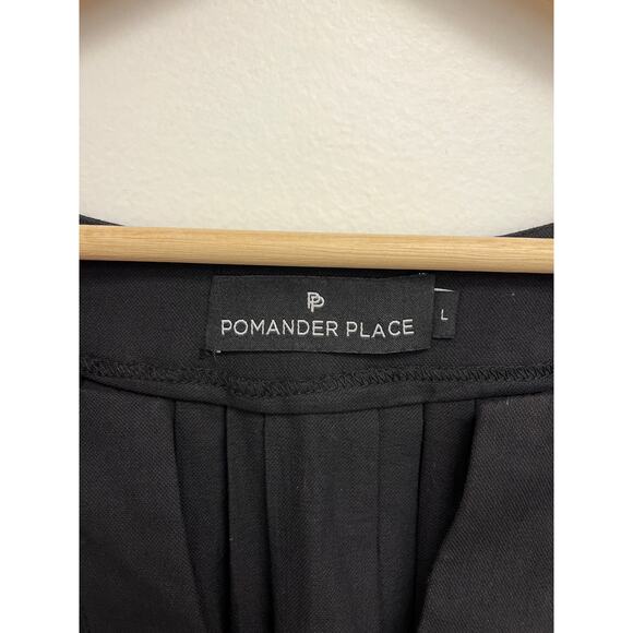 Pomander Place Tuckernuck Black Finley Flutter Sleeve A-Line Pleat Mini Dress L - Picture 7 of 14
